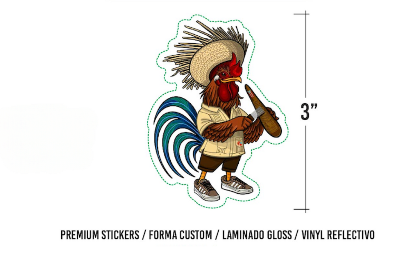 Sticker Gallo Crestoso