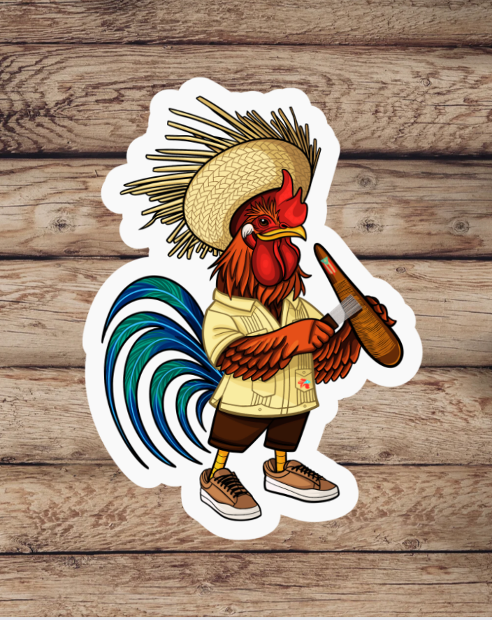 Sticker Gallo Crestoso